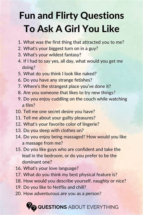 things to ask girls|120 flirty questions to ask your girlfriend.